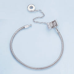 Sparkling Snake Chain Charm Bracelet